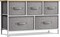 Sorbus Dresser with 5 Drawers - Storage Chest Organizer Unit with Steel Frame, Wood Top, Easy Pull Fabric Bins - Long Wide TV Stand for Bedroom Furniture, Hallway, Closet & Office Organization